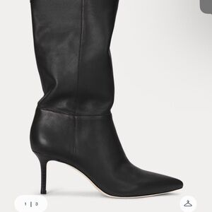 Lauren Ralph Lauren, “Leannah” Black Nappa Boots, Size 9.5B, New in Box